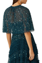 Maybelle Sequin Short Cape
